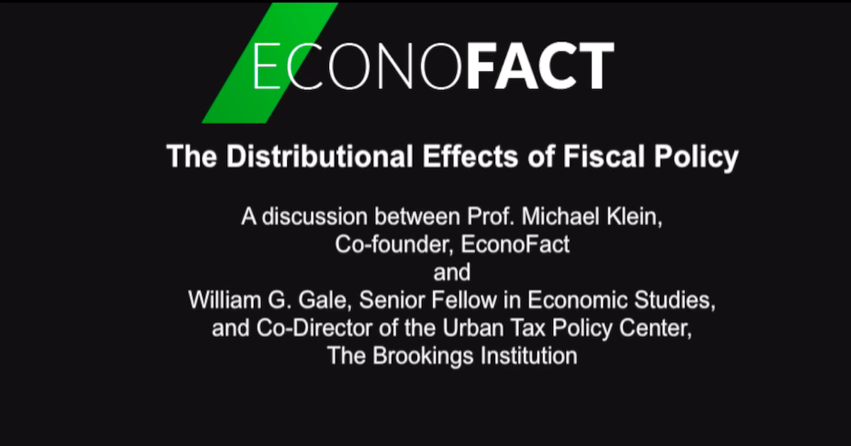 The Distributional Effects of Fiscal Policy (VIDEO)